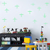 Creative cartoon airplane on wall, decorations for bedroom