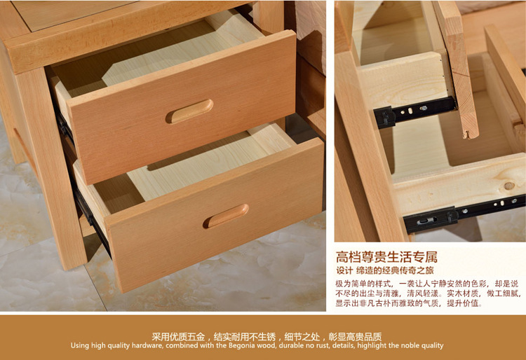 厂家直销简约现代实木床1.8米榉木床 精品实木卧室家具双人床批发