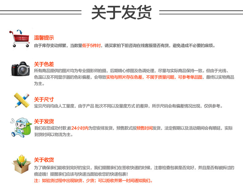 關於發貨