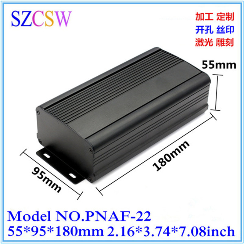 加工定制 散热铝型材外壳 车载铝外壳 墙挂式控制铝盒 55x95x150