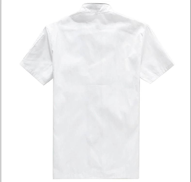 酒店厨师服夏季短袖 食堂厨师服装 厨房工作服厂家直销可印字