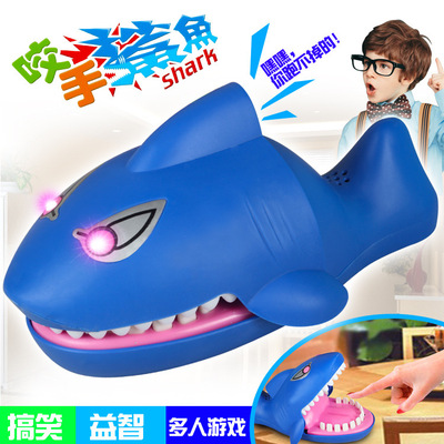 Tricky Shark Electric Large finger Sharks luminescence Vocalization Biting The whole person novel Toys