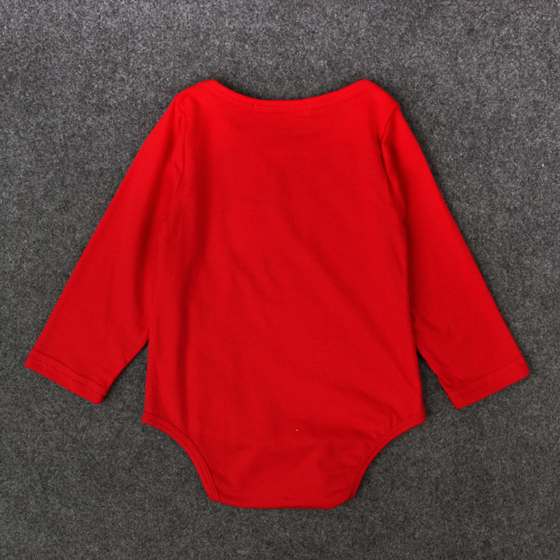 Children's Christmas jumpsuit boys and girls letter short sleeve Christmas suit_voghion.com