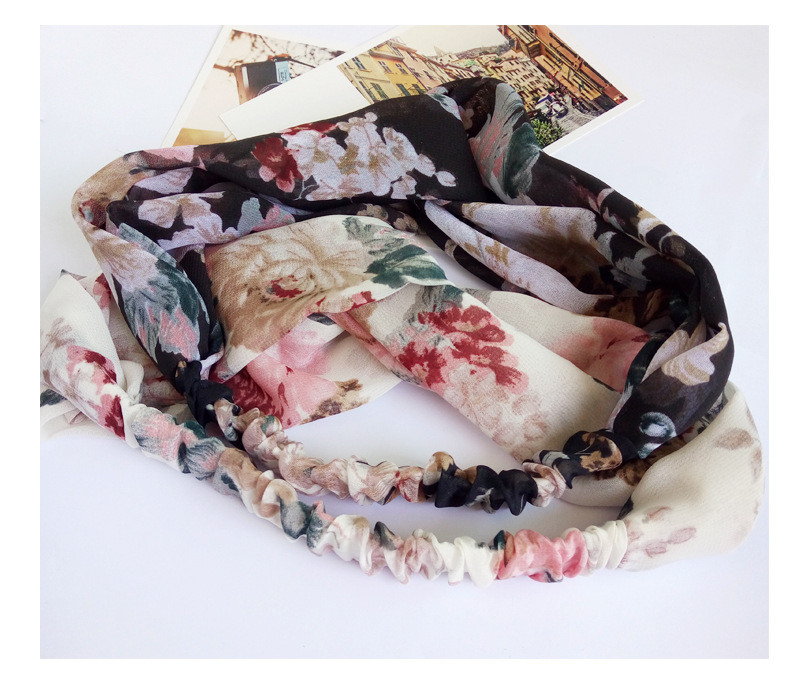 Fashion New Korean Chiffon Floral Sunscreen Headband Hair Accessories  Wholesale display picture 8