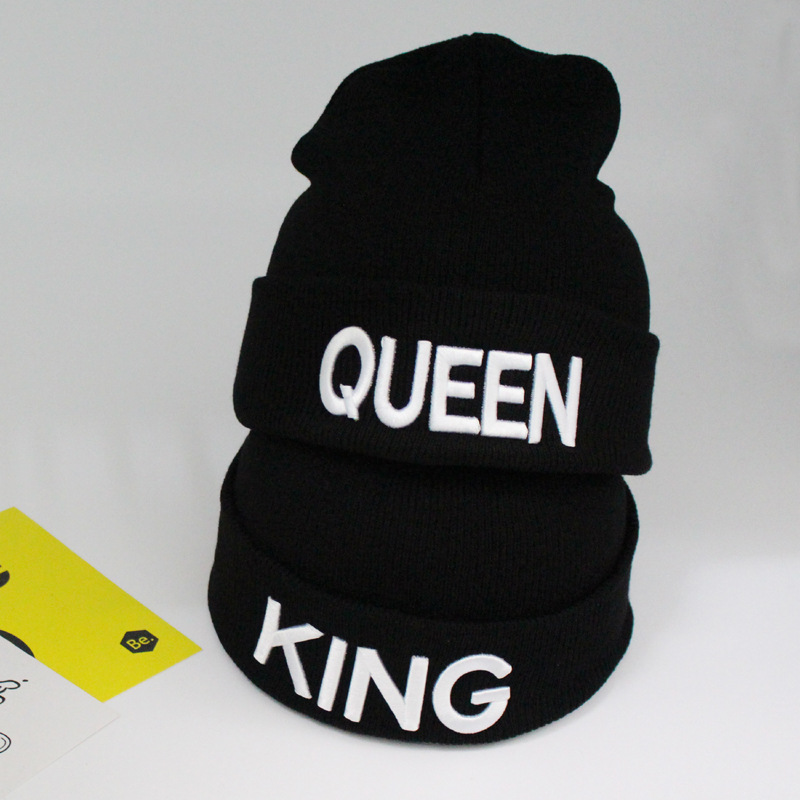 QUEEN KING letter embroidery knitted beanie wholesale Nihaojewelrypicture4
