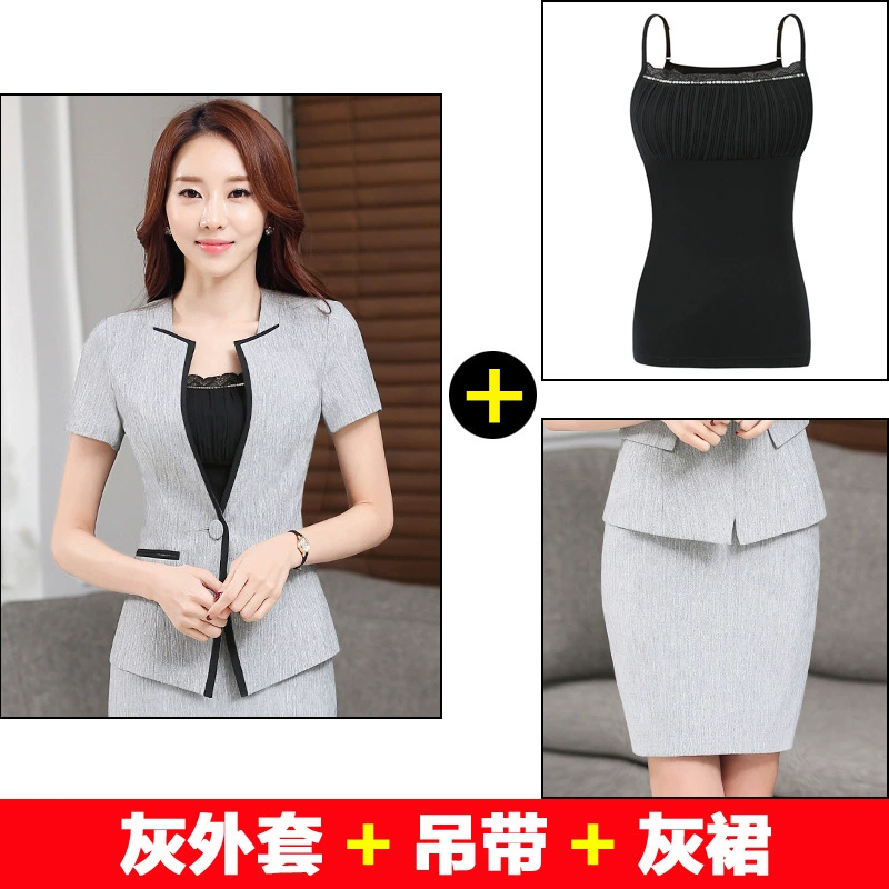 Spring red set, with short sleeve, slim fit, Korean style