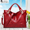 PURSE's new fashion, simple female oil wax leather women's shoulder mesengers handbags, wholesale handbag leather goods