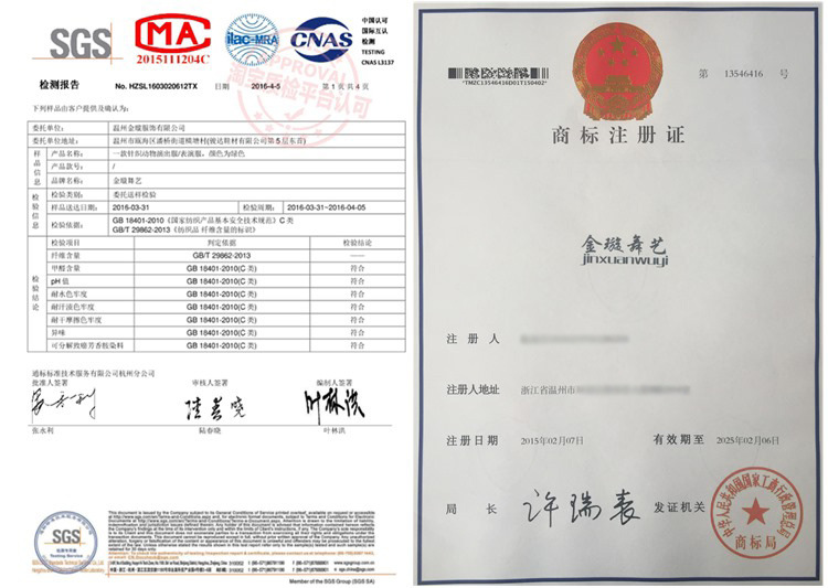 检测报告与注册商标