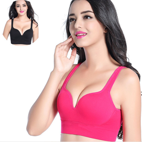 Spring and summer 3D sports bra without rims push-up yoga sleep shockproof running women's seamless underwear beauty vest