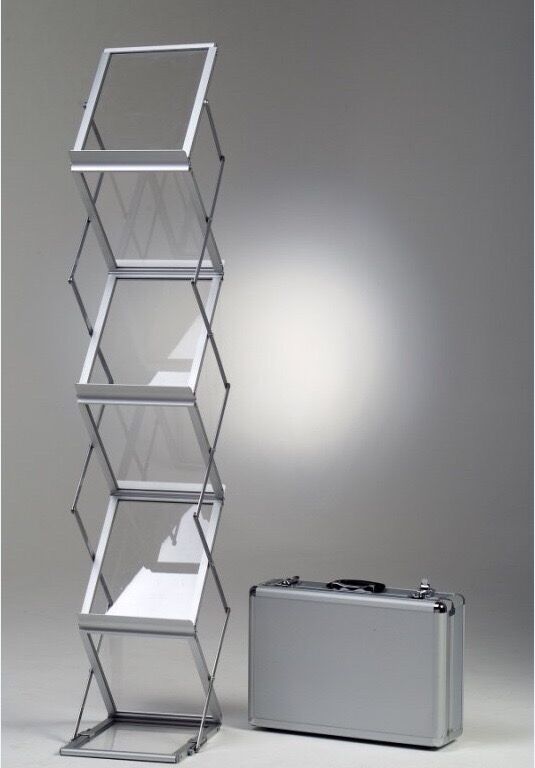 大气美观铝合金折叠A4资料架参展专用亚克力画册宣传本展示架厂家