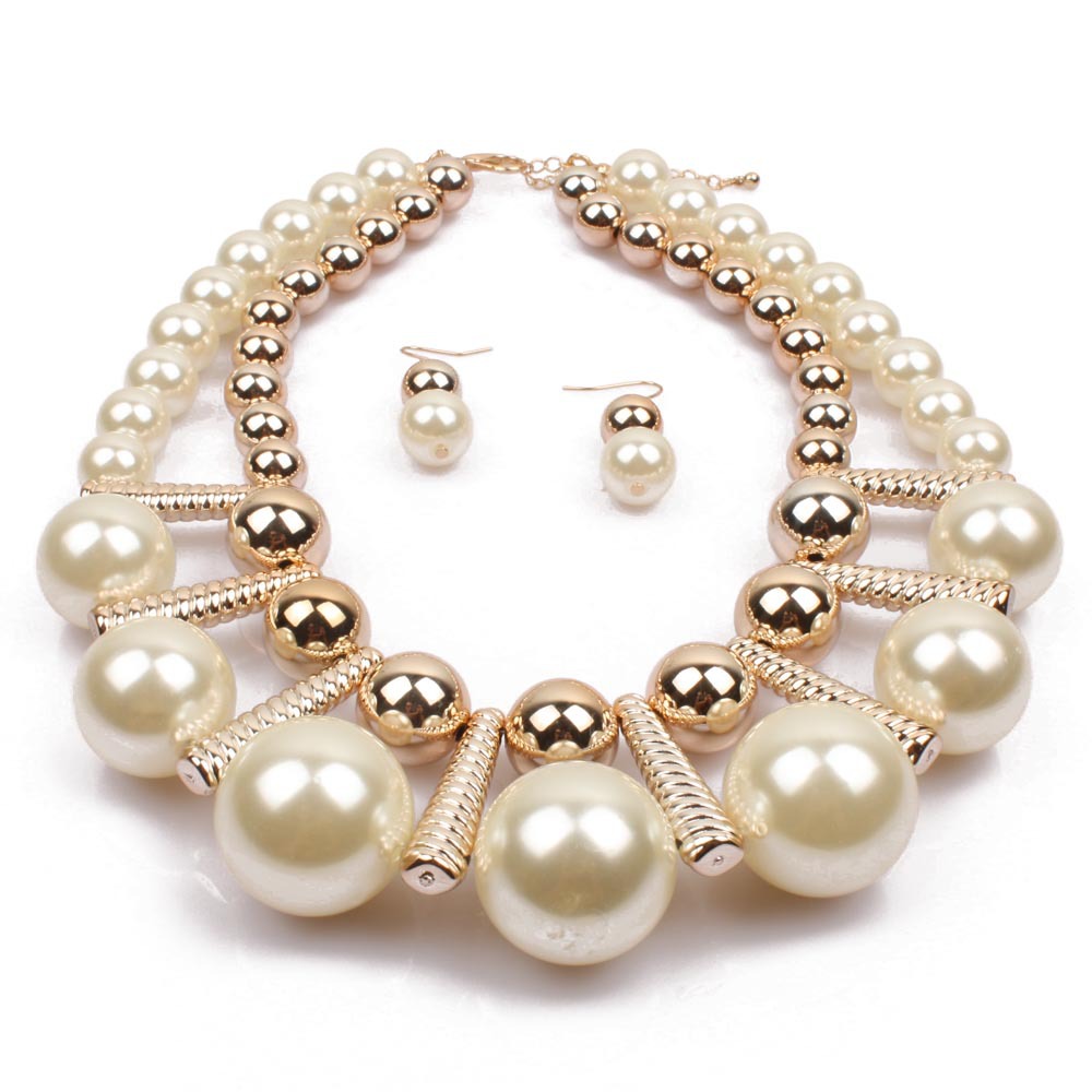 Occident and the United States pearlnecklace (creamy-white)NHCT0022-creamy-white