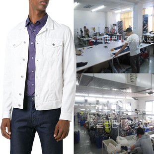 Taofang Casual Men's Slim Spring & Fall Denim Jacket Jacket Men's Korean Style Pure Color Jacket Processing and Customization