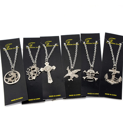 混款吊墜男式項鏈 時尚飾品 毛衣鏈支持混批 歐美大牌項鏈 二元店