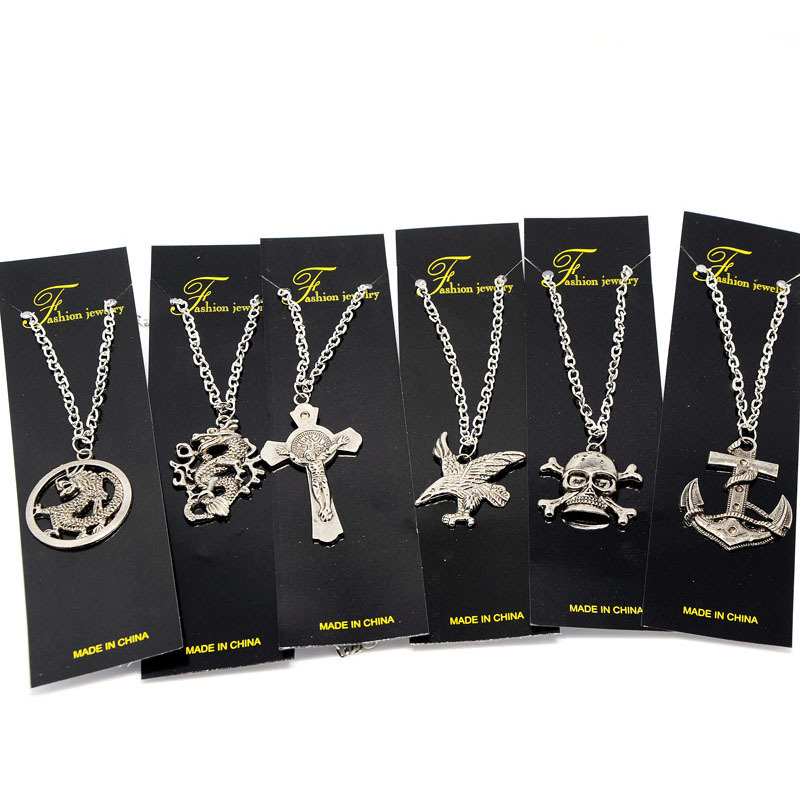 混款吊墜男式項鏈 時尚飾品 毛衣鏈支持混批 歐美大牌項鏈 二元店