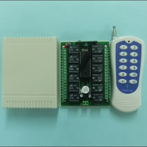 12V12路无线遥控开关 多路控制板 12V控制器 12路多功能控制板