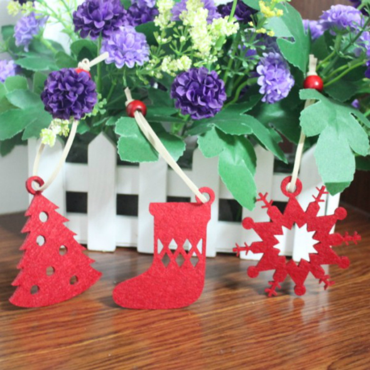 厂家供应 毛毡圣诞挂件 毛毡饰品 多款式 可订做各种毛毡挂件