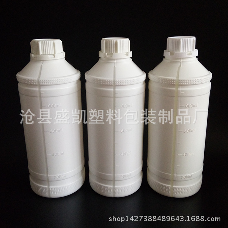 厂家现货供应 1000ml毫升农药瓶兽药带液位线带刻度瓶子 鱼药瓶