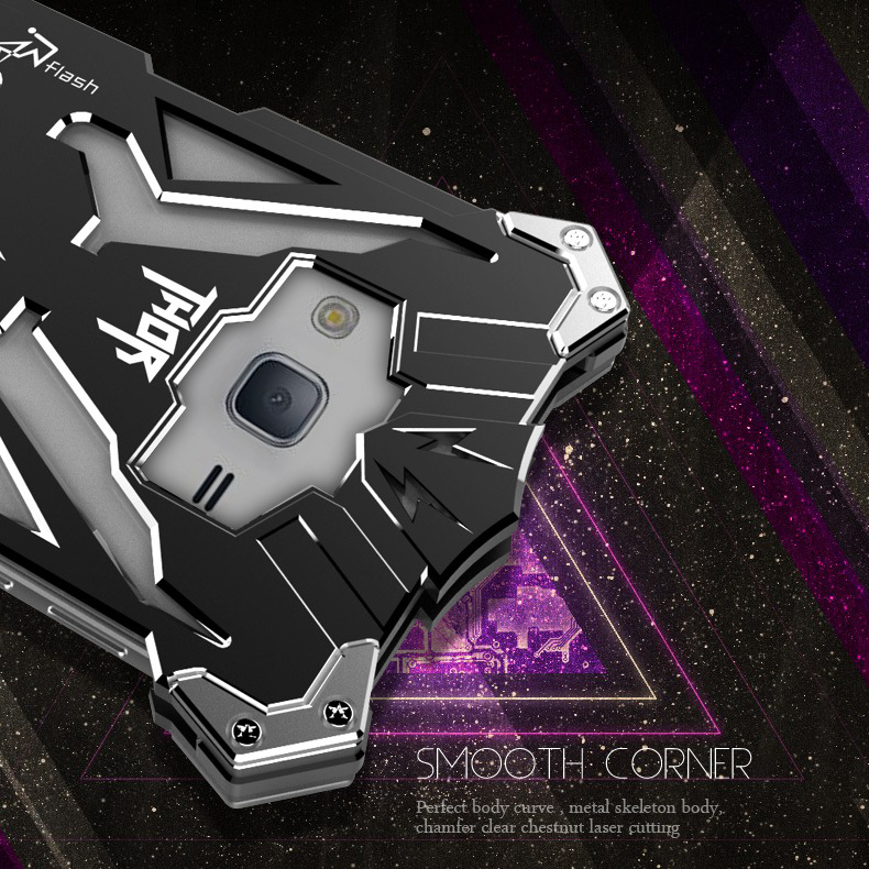 SIMON THOR Aviation Aluminum Alloy Shockproof Armor Metal Case Cover for Samsung Galaxy J3 & J3 Pro