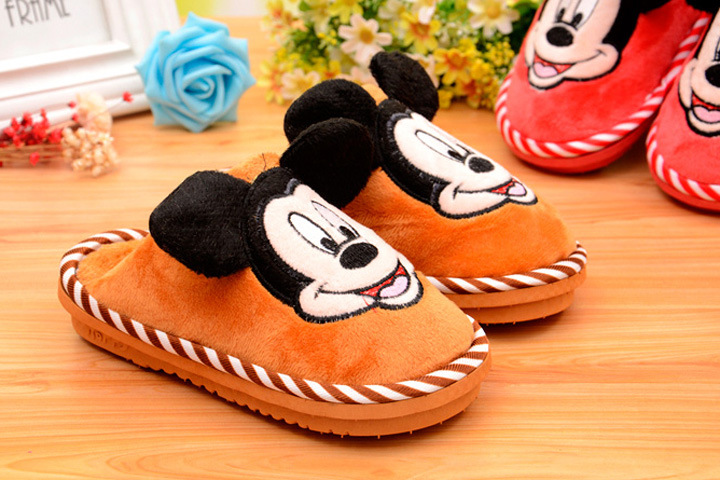 Pantoufles enfants en suède pour hiver - semelle coton - Ref 1017437 Image 33