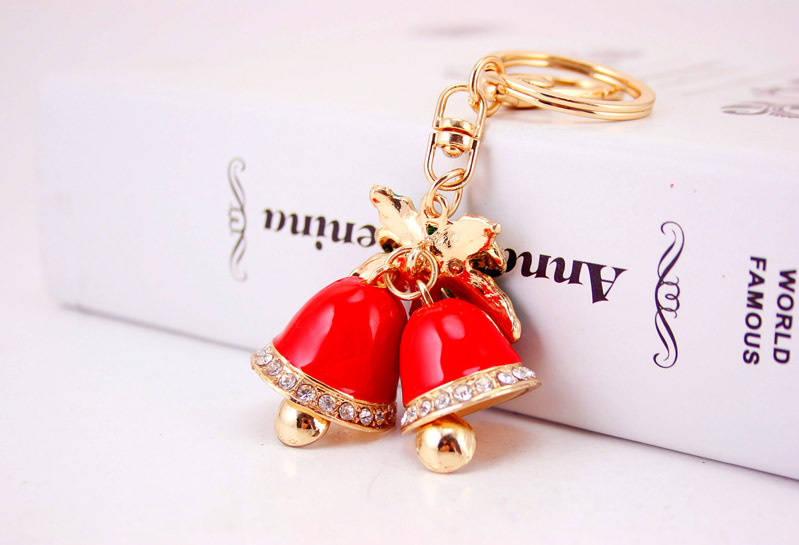 200g Weight Alloy, Metal Material Constellation Pattern Unisex Gender Craft Small Gift Christmas Dripping Oil Red Bell Bag Accessories Metal Pendant Key Chain 5
