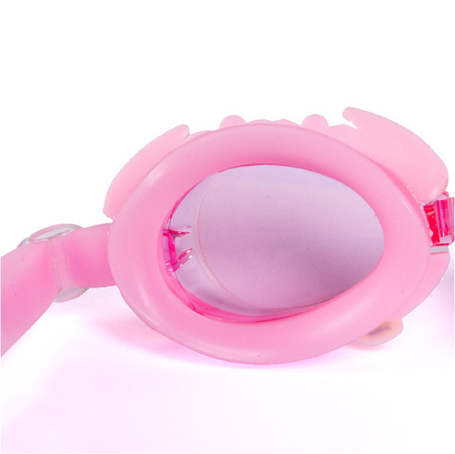 Wholesale Factory Waterproof Anti-Fog Children's Swim Goggles Cute Cartoon Crab Children's Swim Goggles Size for Both Boys and Girls