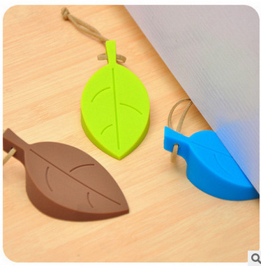 Creative leaf silicone door stop, children's anti-hand pinch safety door card, three-dimensional hangable door stopper, safety silicone door card