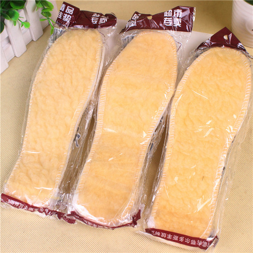 M8037 winter hot selling wool insoles, warm and thickened lambswool insoles wholesale