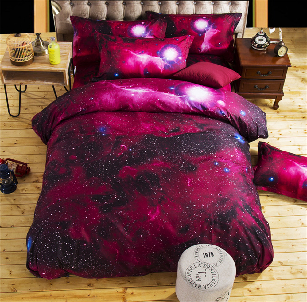 Home Textiles Nebula Starry Sky Four-piece Set Quilt Cover Bedding