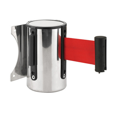 挂壁式栏杆座（2米带）挂壁式伸缩带 挂壁伸缩头 挂墙围栏护栏|ms