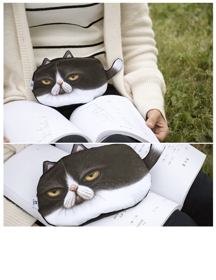 Unisex Cat Plush Polyester Zipper Coin Purses display picture 3