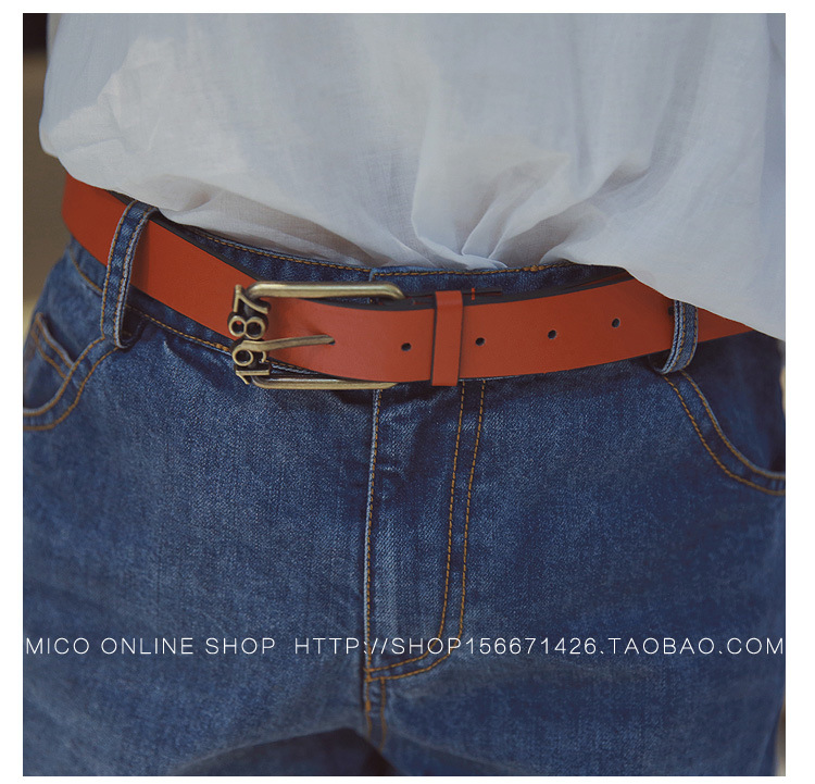 送腰帶牛仔短褲_38