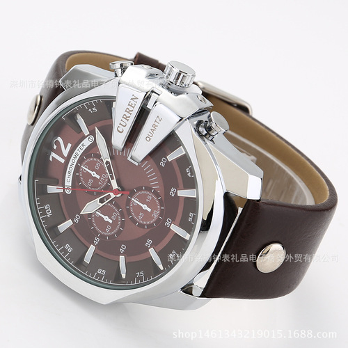 CURREN 8176 men's watch leather watch calendar watch sports waterproof quartz watch