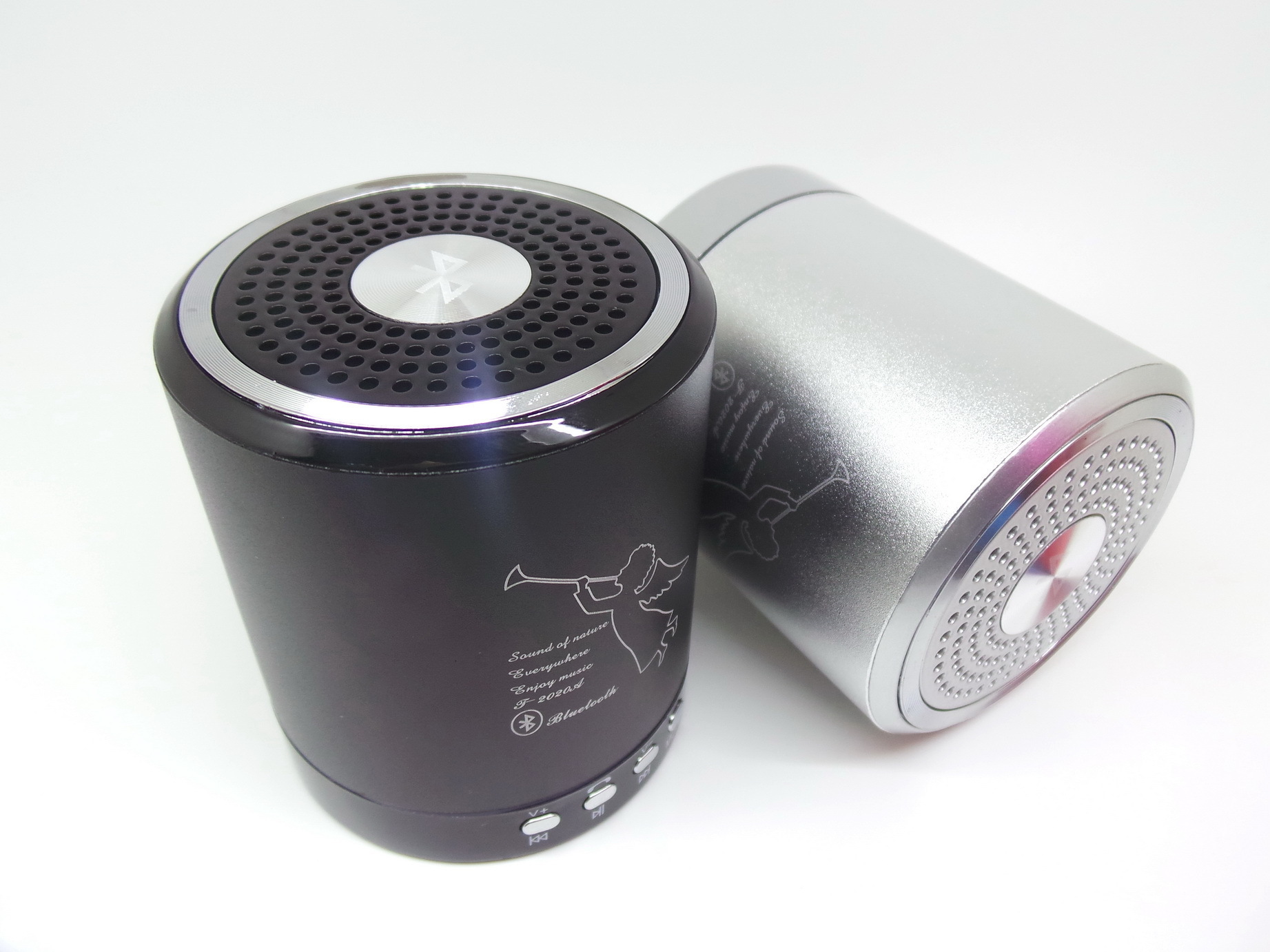 Angel Speaker T2020A Portable Wireless Bluetooth Mini Bass Stereo Speaker Metal Alloy Support TF