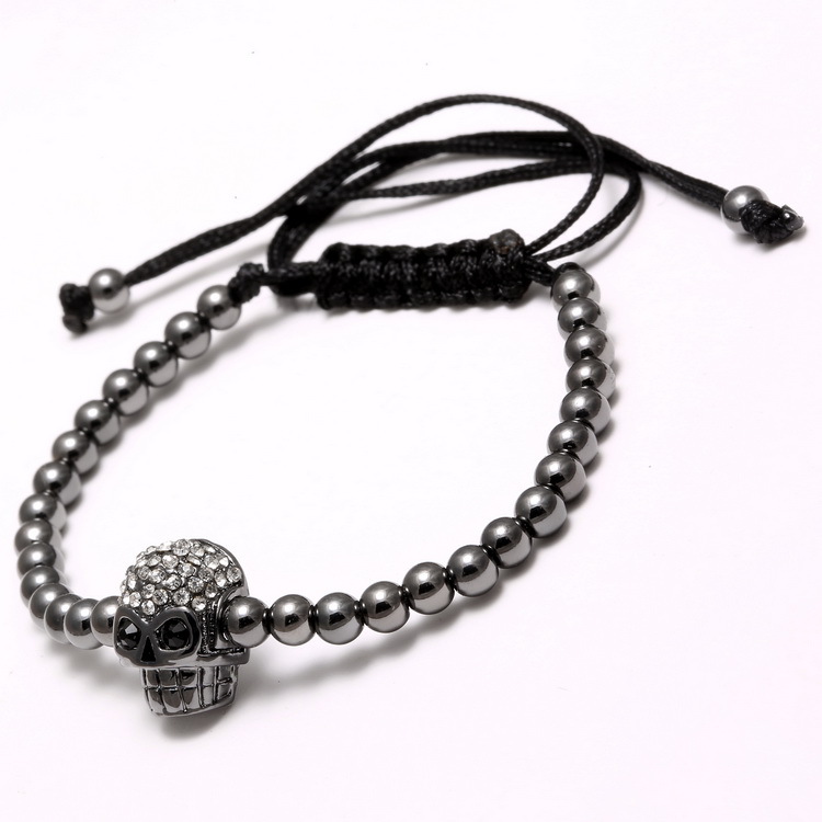 Fashion Skull Copper Plating Zircon Bracelets 1 Piece