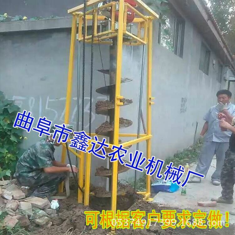 高速公路施工打桩机 手提式螺旋挖坑机 优质打桩机