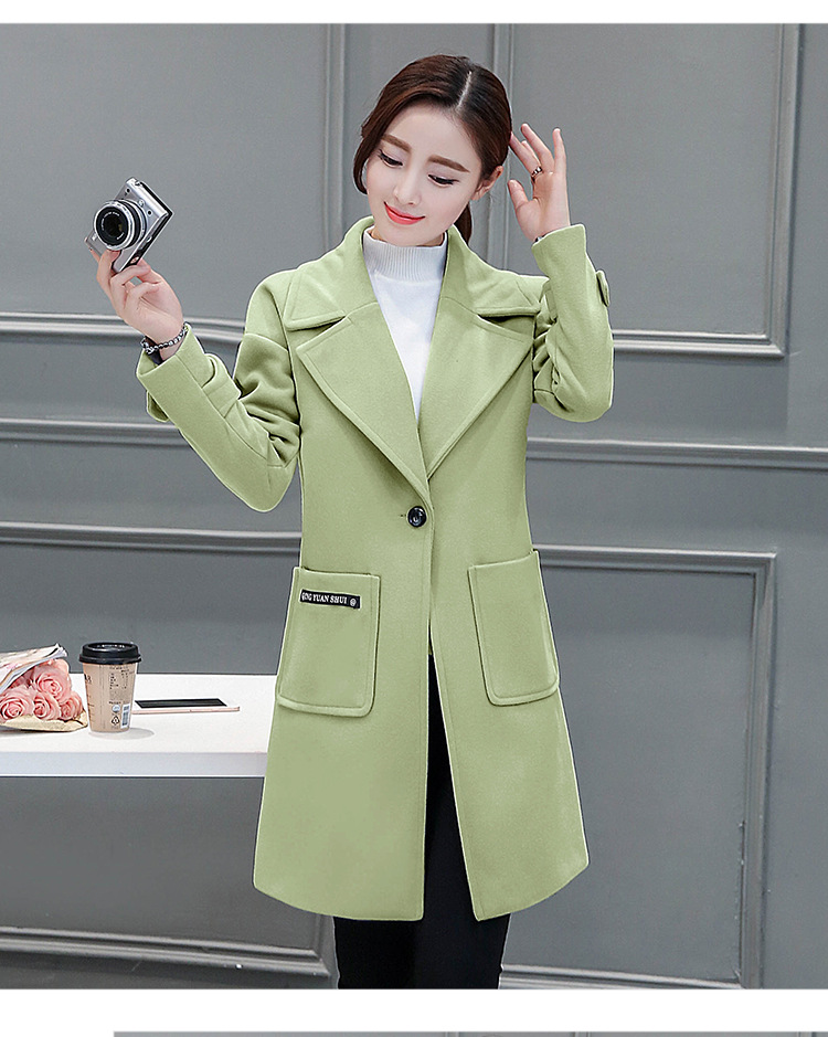 xemara 加厚毛呢外套女中长款冬装韩版长袖修