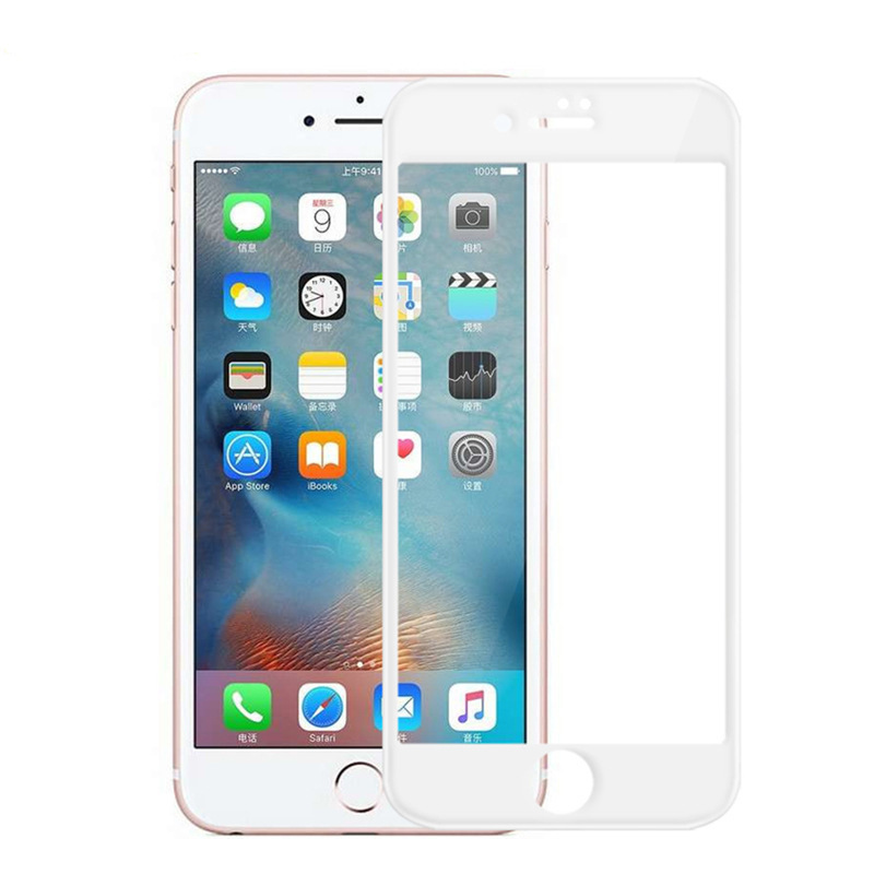 iPhone X4D曲麵冷雕鋼化膜iphone7plus全屏覆蓋3D熱彎鋼化玻璃膜