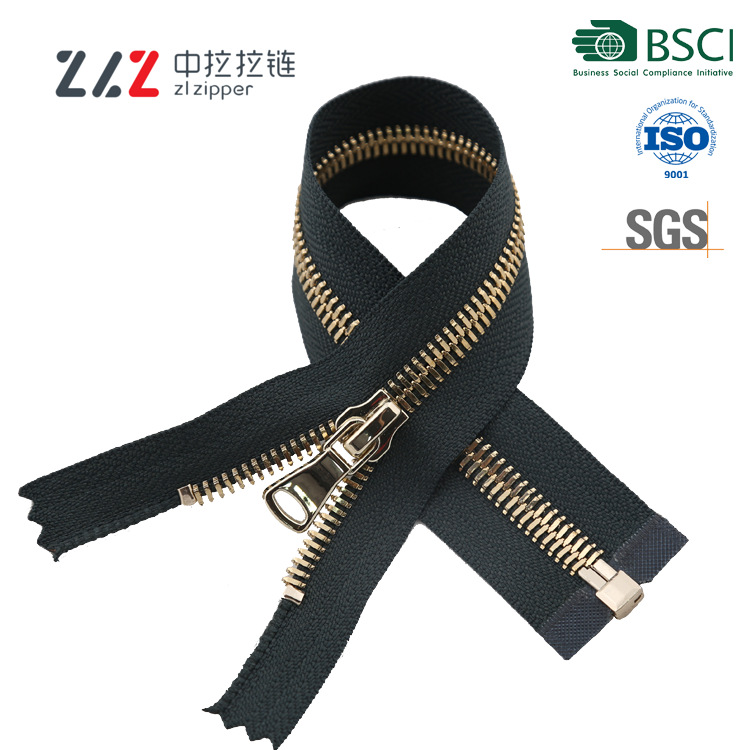 5#磨光双点轨道牙金属拉链 特殊牙型适用于优质包包手袋金属拉链