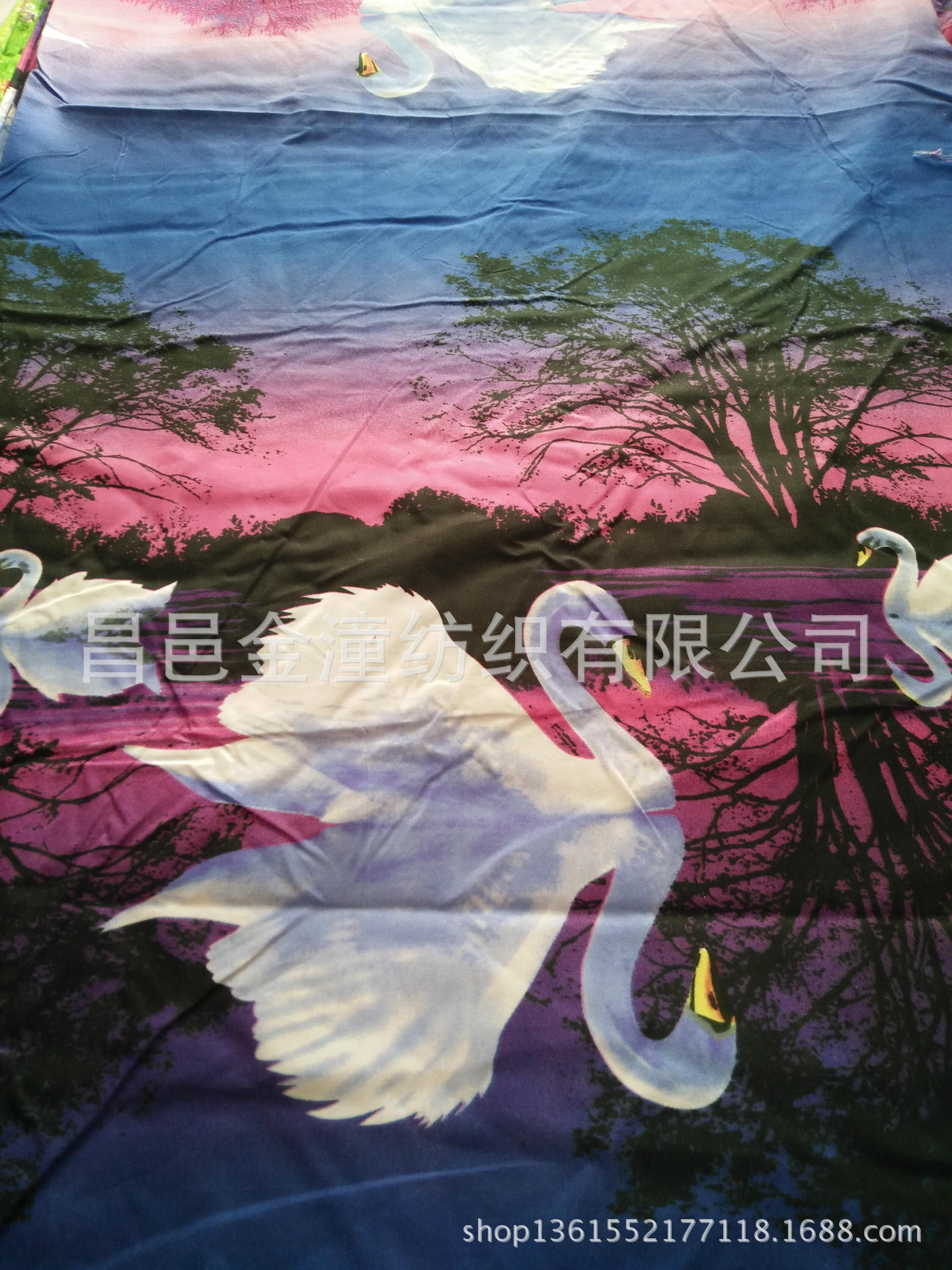 110-120g 70g平纹分散印花布 斜纹磨毛布分散3D印花家纺床品面料