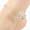 Elegant accessory, sexy turquoise metal ankle bracelet, European style