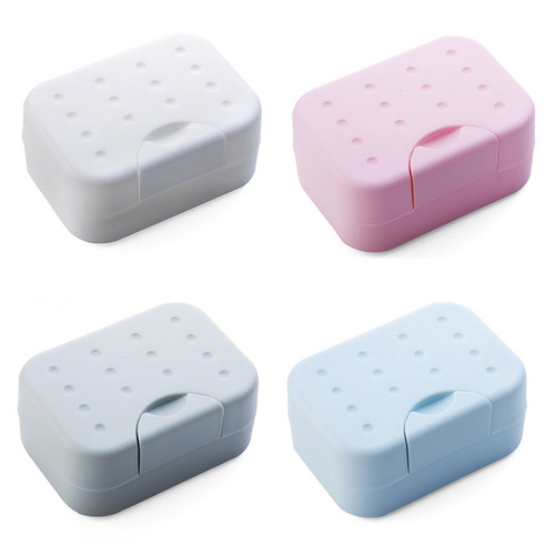 Travel Portable Sealed Waterproof Soap Holder with Absorbent Sponge Pad, Facial Soap Dish, Soap Dish with Lock and Lid, 59g