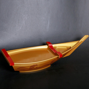 Japanese cuisine dragon boat container sushi boat sashimi boat dry ice cooking boat ABS salmon plate sashimi plate