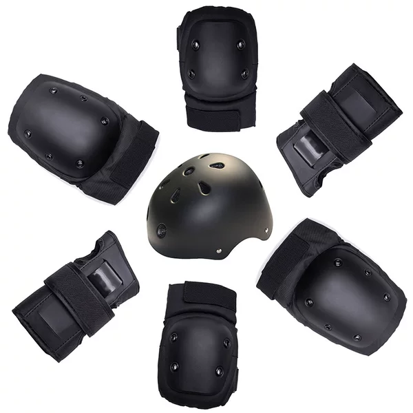Manufacturer adult skateboard protective gear children's roller skating protective gear skating turtle knee pad thickened six-piece set LOGO can be added