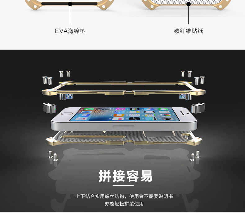 CECIL Spider-Man Aerospace Aluminum Shockproof Metal Shell Case Cover for Apple iPhone SE/5S/5