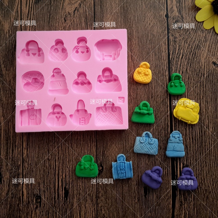 Molde para hornear pastel fondant herramienta líquido 3D molde de silicona Nueva Bolsa forma decoración la torta