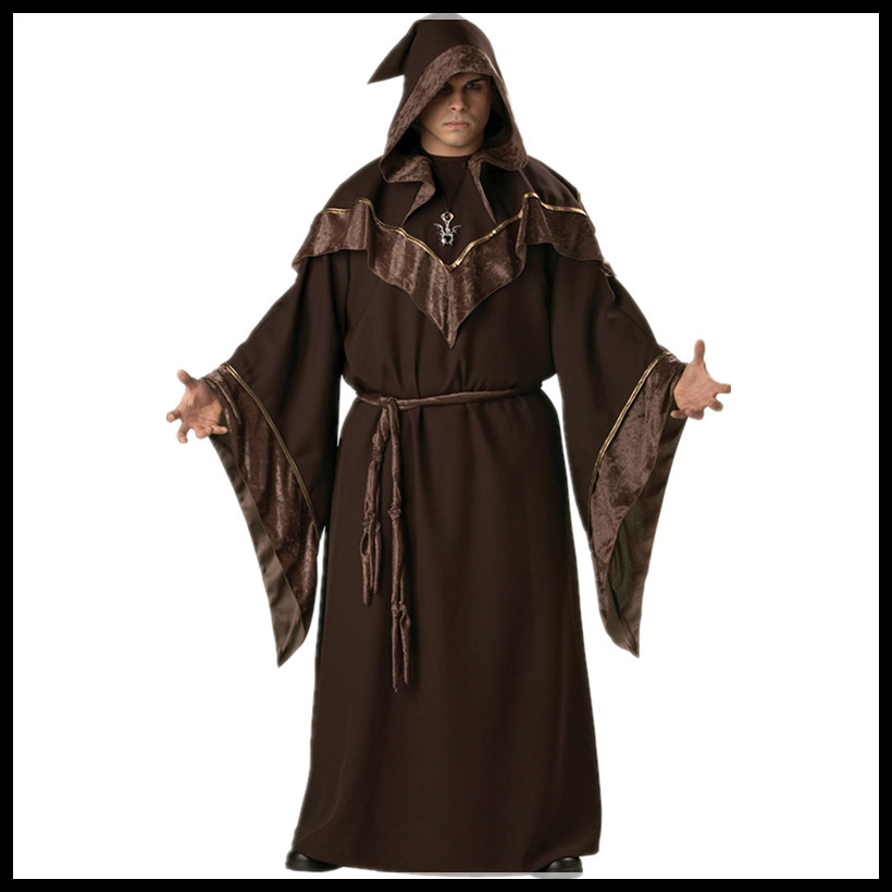 男款加勒比服万圣节装巫师服胖人制服 海盗船长男巫师服装大码-阿里巴巴