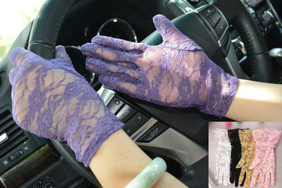 2020新款薄款蕾丝手套户外开车防晒女士手套婚礼礼仪表演手套批发