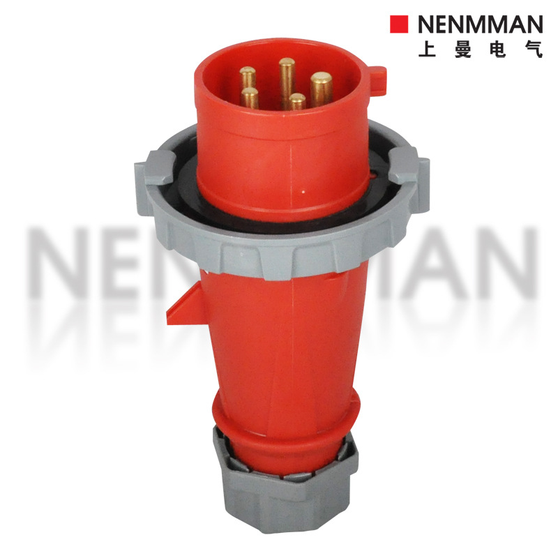 厂家上曼防爆TYP-300工业欧标防水插头3P+N+E 32A 400V IP67