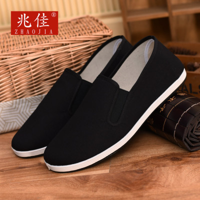 经典老北京布鞋司机鞋老年透气防滑注塑底一脚蹬军工平底男工作鞋|ms