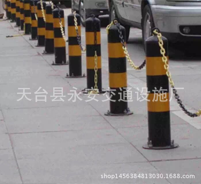 50CM钢管反光警示柱 隔离桩 路桩 铁立柱 防撞柱 挡车桩